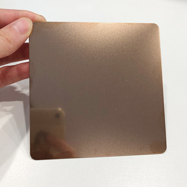Anti Fingerprint Stainless Steel Decorative Plate Brushed Sandblasted Color Gradient Rose Gold Mirror