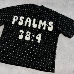 Custom Streetwear Rhinestone Cropped T Shirt Distressed Embroidery Patched For