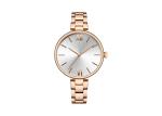 Water Resistant Women'S Stainless Steel Watch , Swirl Mark Dial Metal Strap