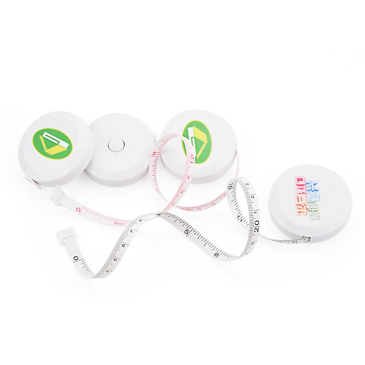 Wintape Push Button Soft Retractable Pocket White Tape Measure Double-Sided Professional Tailor'S Measuring Tape