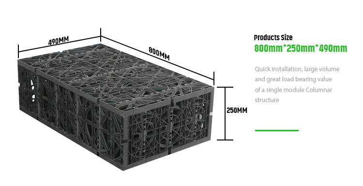 Eco-Friendly Rainwater Module HDPE Attenuation Tank with Video Technical Support