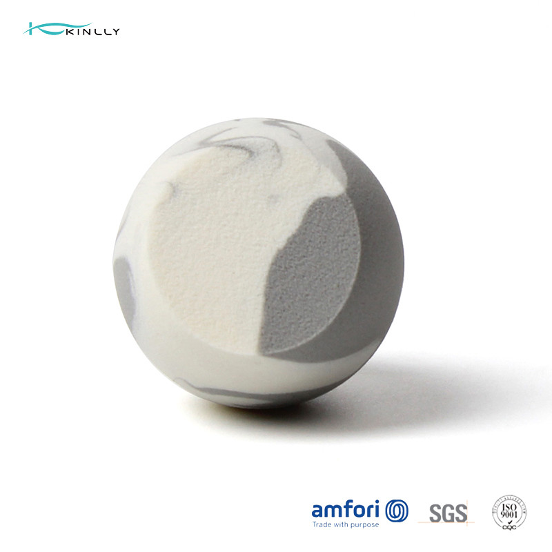 Gray White Poly Bag ODM Makeup Puff Sponge For Face