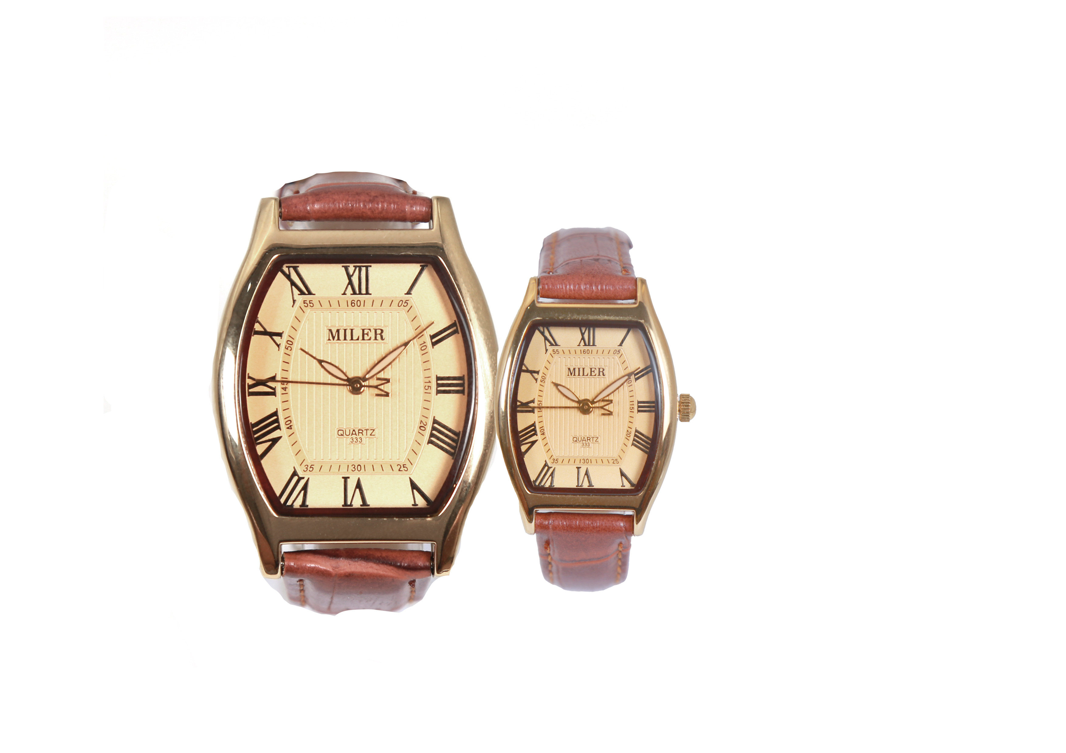 Stylish Men Quartz Watch Water Resistant Couple Quartz Watch With Leather Band