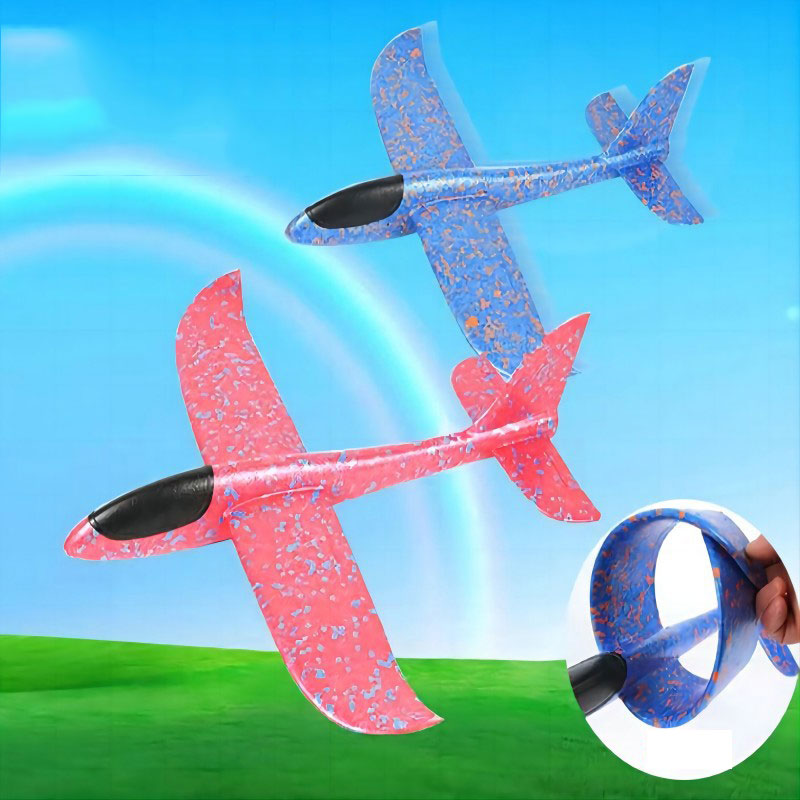 48cm Large Epp Foam Hand Thrown Airplane Toy Unisex Double Hole Whirlpool Model Glider