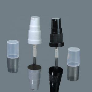 China 18mm 18/410 Factory Price Black Plastic Lotion Spray Pump With Clear Cap wholesale