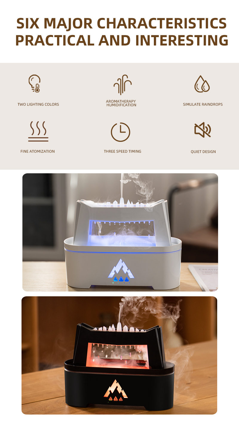 2023 Volcano Humidifier for Home Office Spa Online Sales Private Mold Yes 3 Mist Output