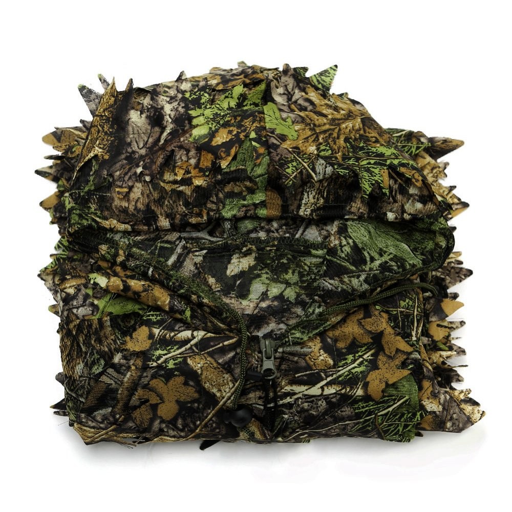 Polyester Woodland Camouflage Ghillie Suit Outdoor Snap 3D Leaf Suits