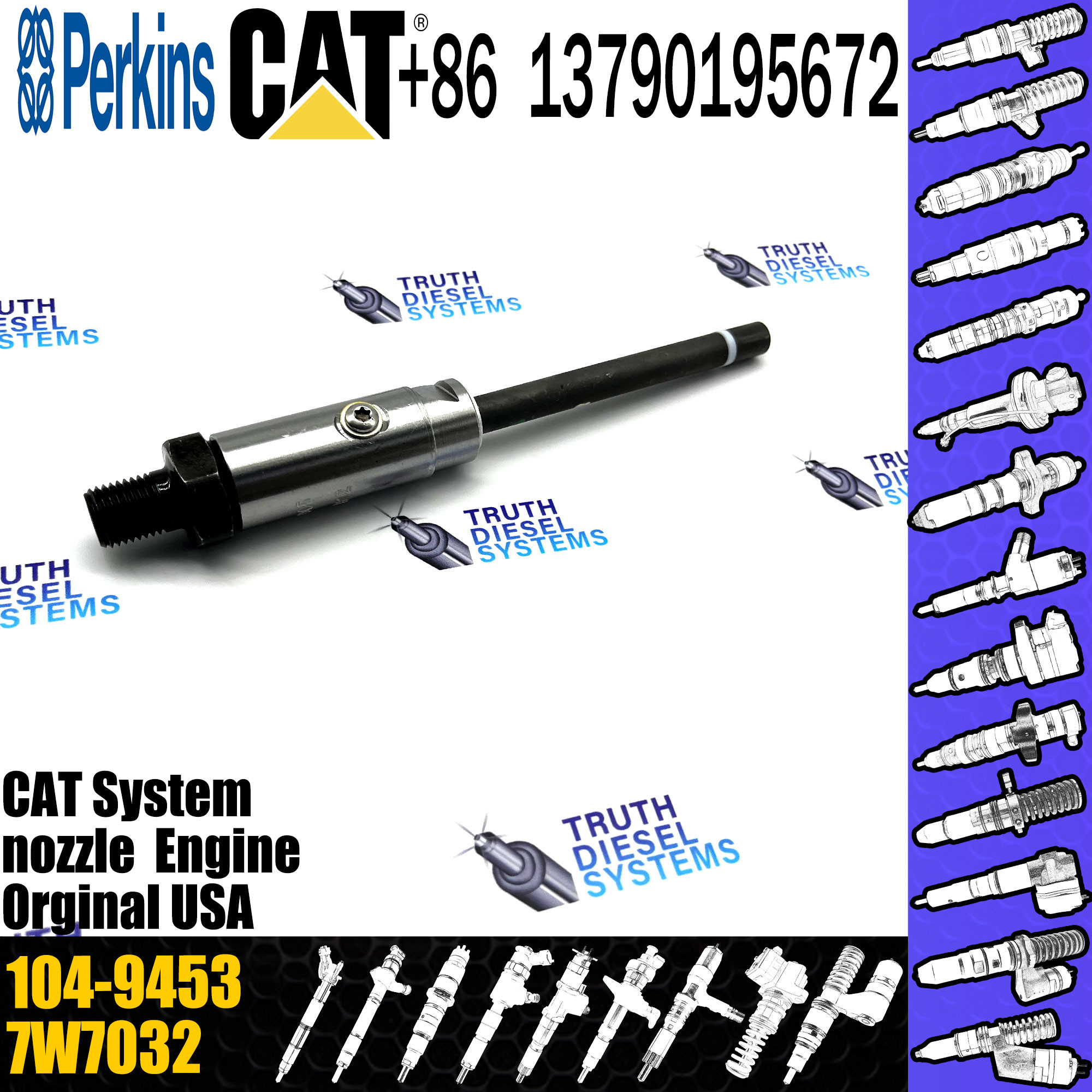 Diesel Injector Nozzle 8N7005 8N7006 7W7038 4W7015 4W7016 4W7017 4W7018 4W7019 4W7026 104-9453 For Engine 3304