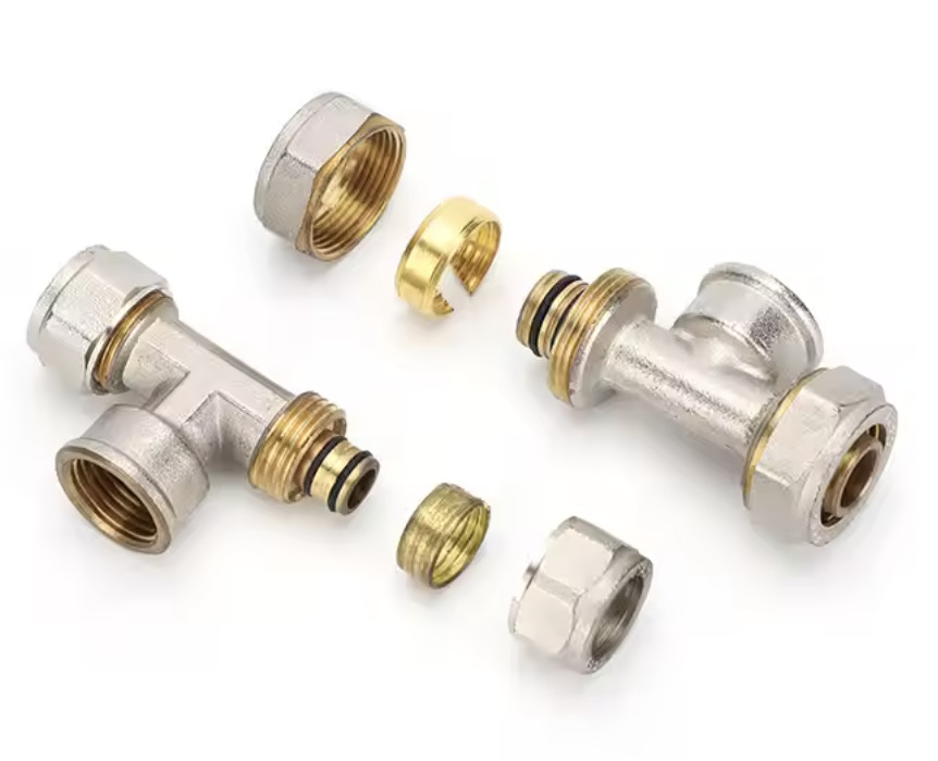 1Mpa Water Media Brass Elbow Fittings Female Connection PEX Fittings 1/2 3/4 1 Inch Female Thread Tee PEX Compression