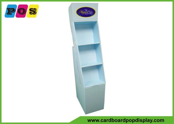 POP Floor Cardboard Shelving Displays With Base For Children Books Promotion