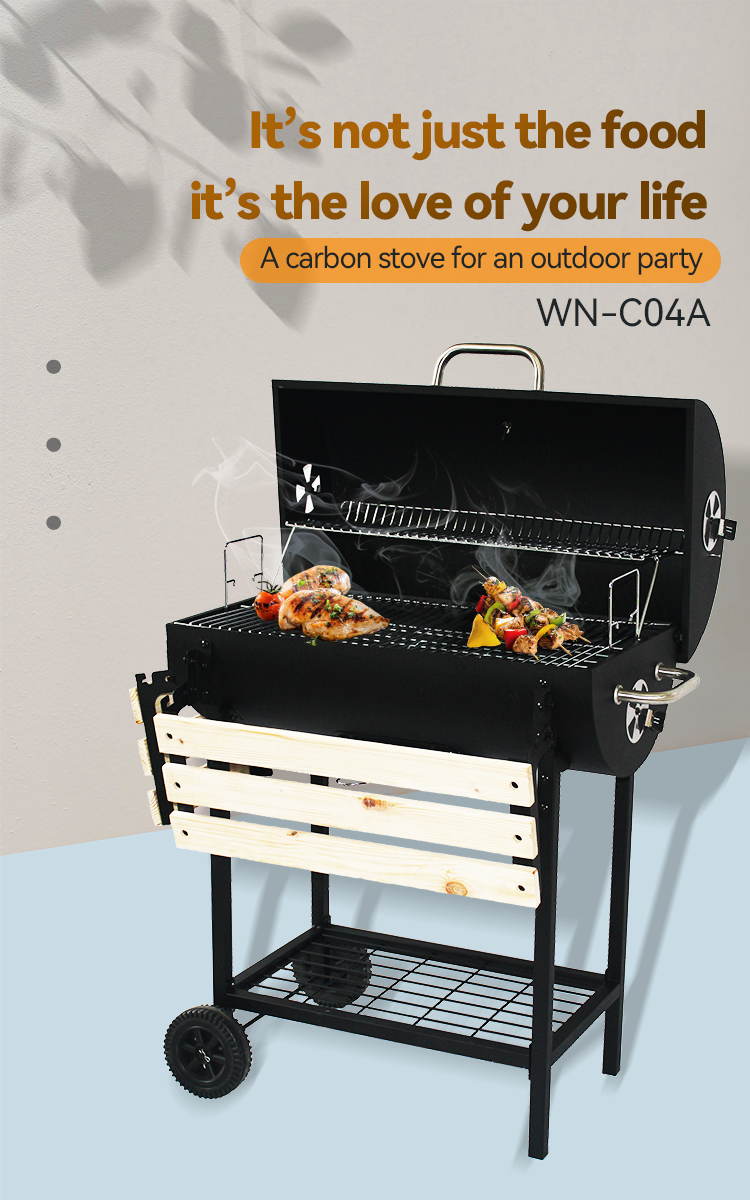 Professional Restaurant Charcoal Grill Gas BBQ with Powder Coated Vertical Style Oven