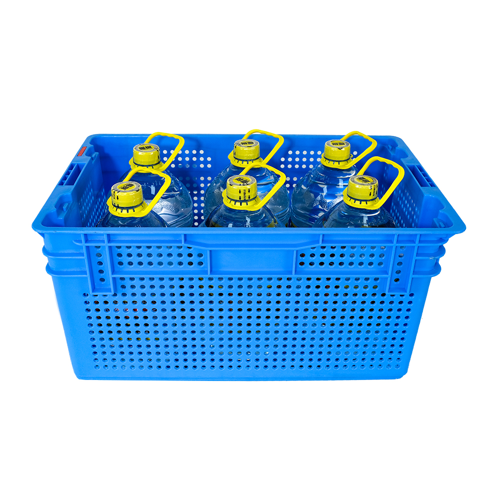 Food Grade Nestable Plastic Mesh Crate for Convenient Vegetable Handling and Storage