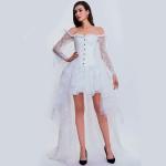 Nanbin White Wedding Corset 34.25 Inch Plus Size Bridal Bustier