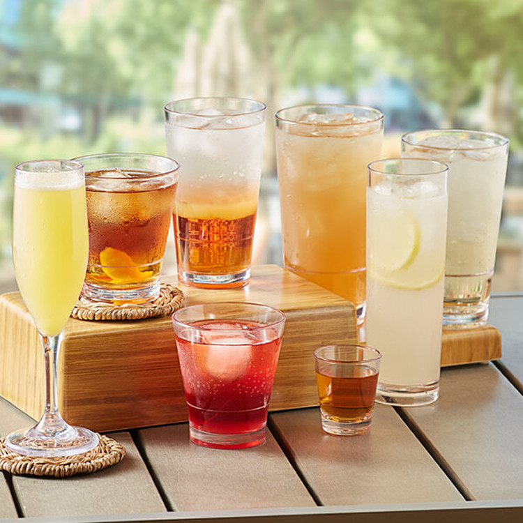 1oz Plastic Whisky Glasses With Heavy Base Clear Plastic Shot Cups