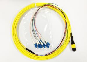 China MPO LC Fiber Optic Patch Cord Flat Round with 12core Ribbon Cable wholesale