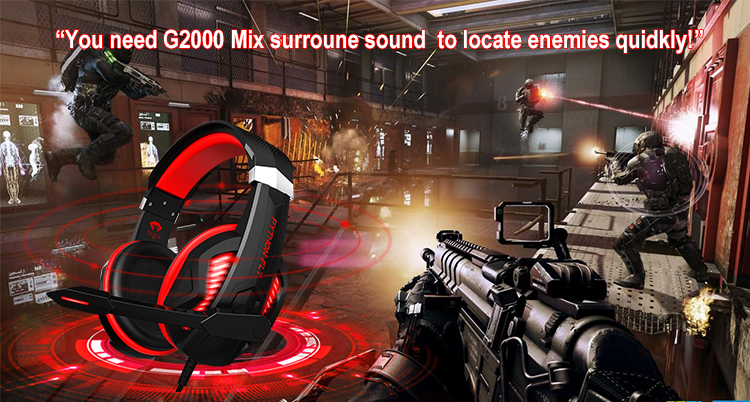 G2000 MIX Wired On Ear Headphones With Mic , 7.1 Surround Stereo Gaming Headset