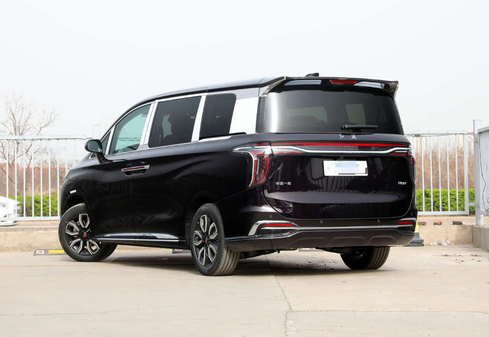 Black Hongqi 7 Seater Minivan MPV High End Luxury Business Reception Car