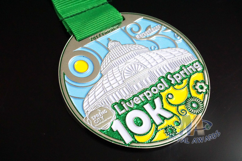 Pantone Color Custom Design Medals , Custom Marathon Medals For 10K Race