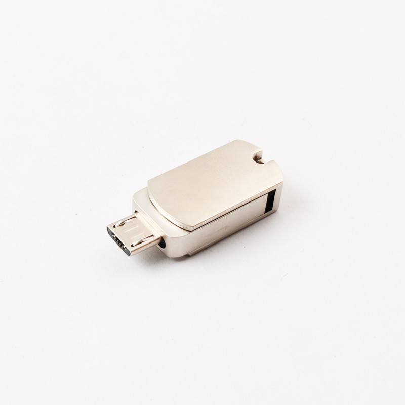 Android Silver OTG USB Flash Drives 32GB 16GB 8GB Laser Logo