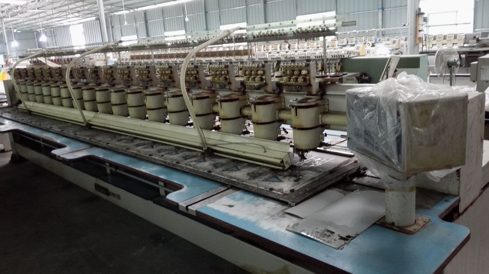 18 Heads Barudan Used Embroidery Machines , Used Monogram Machine Made In Japan