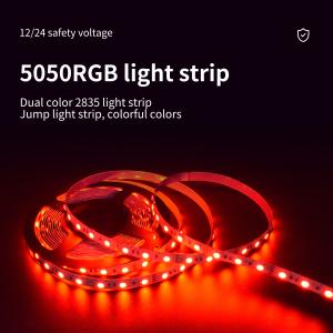 China Waterproof 5050 SMD RGB LED Strip Light 12V Low Voltage Double PCB wholesale