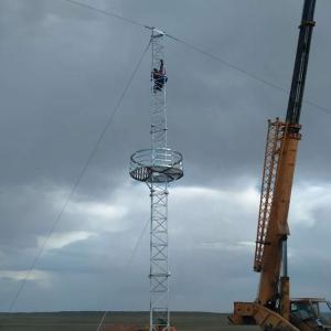 China Triangle Antenna 15m Guyed Mast Tower Communication wholesale