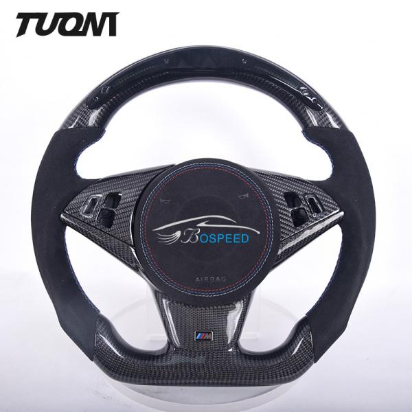 Matte Carbon Fiber Steering Wheel Bmw M5 E60 Sports Alcantara 350mm Auto Parts