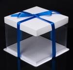 Customized color square white cheap macaron square cake box for packing
