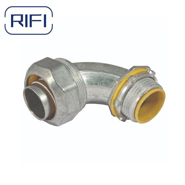 Zinc Die Cast Liquid Tight Electrical Conduit Waterproof Angle 90 Degree