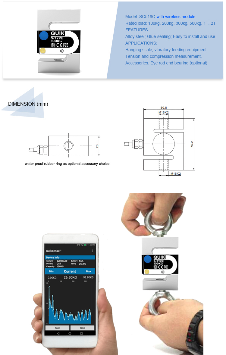 Wireless module load cell BT Weight Sensors
