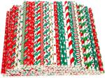 7.75 Inches Birthday Party Favors Santa Hat Snowflake Christmas Paper Straws