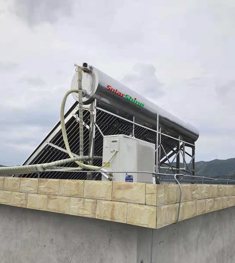 Stainless Steel Evacuated Tube Solar Hot Water Heater Freestanding Installation