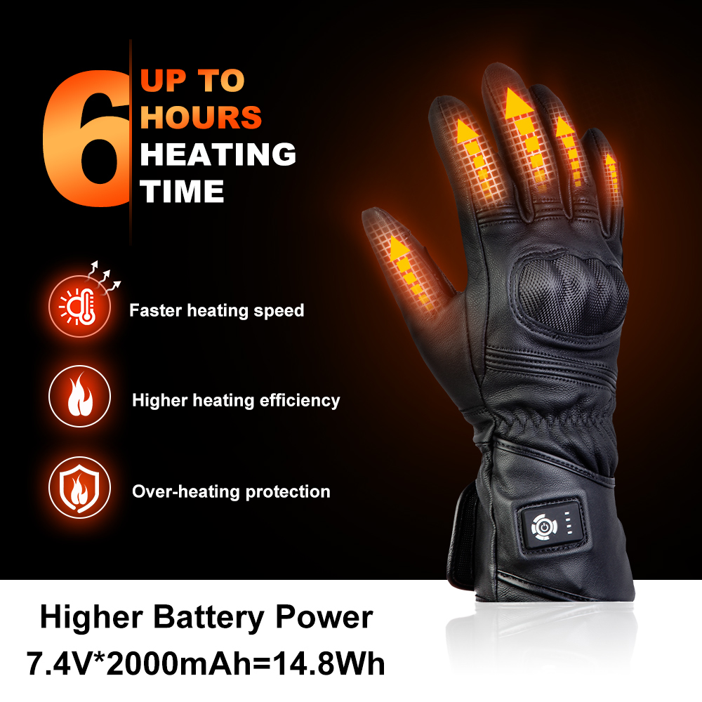 Unisex Heating Electric Rechargeable Gloves 7.4V 12V 2200 2600 3000Mah