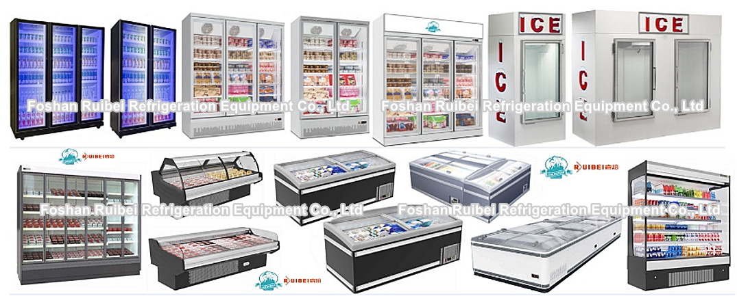 Supermarket Showcase Refrigerators Large Beverage Coolers Fruits Open Front Display Fridge