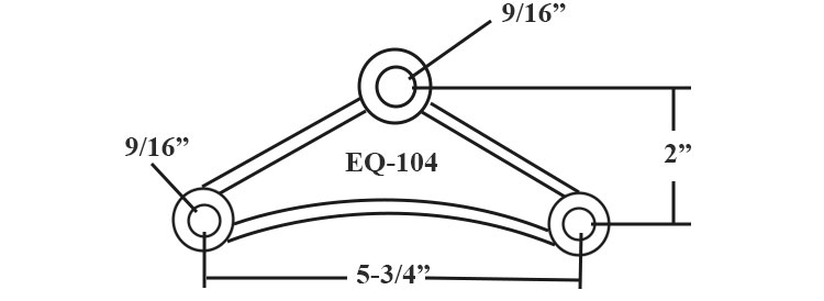 Trailer Parts Outlet Double Eye Spring Curved Equalizer EQ 104 for Trailer Axle Parts