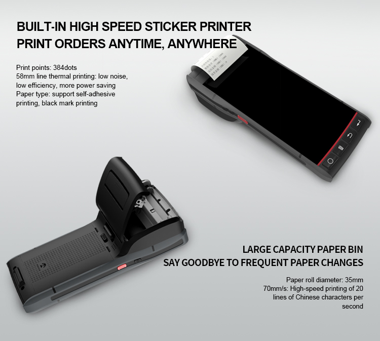 Waterproof Android Handheld PDA Sticker Label Printer Device For Express Logistics Shipping Label Printing