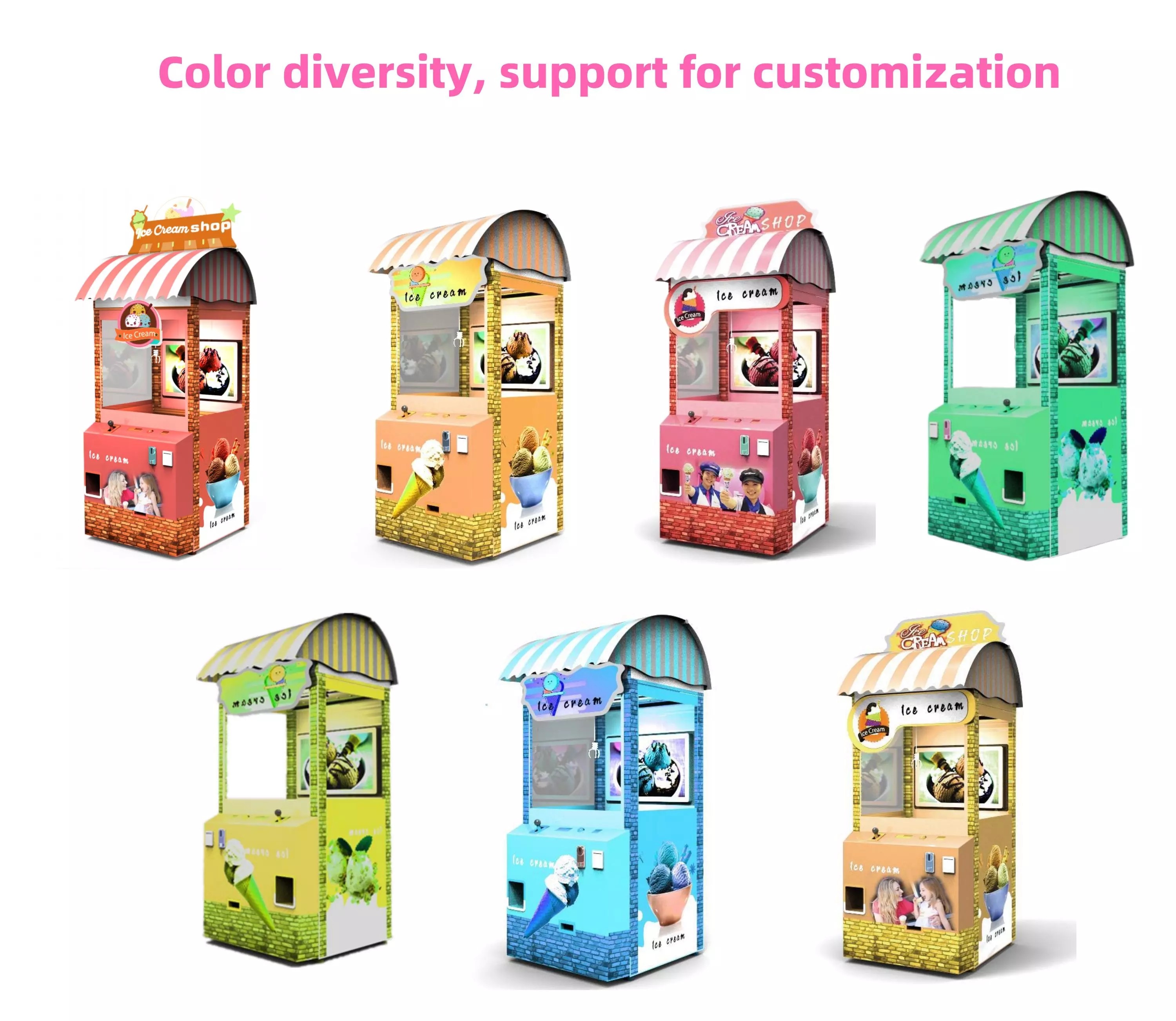 Hardware Material Refrigerated Vending Machine / Ice Cream Claw Machine
