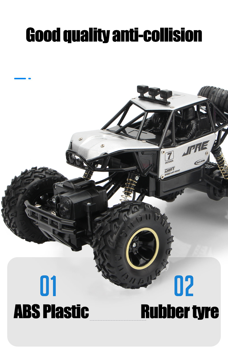 1 18 4WD Electric RC Cars Rechargeable 2.4Ghz Off Road Rock Crawler for Kids Gifts