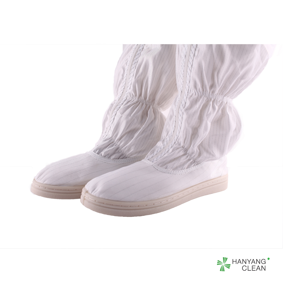 Autoclavable Anti Static PVC Sole Safety Shoes ESD Cleanroom Long Boots