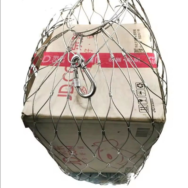 SS 304 316 Flexible Stainless Steel Wire Rope Mesh Anti-Theft Rope Net Wire Mesh Security Bag