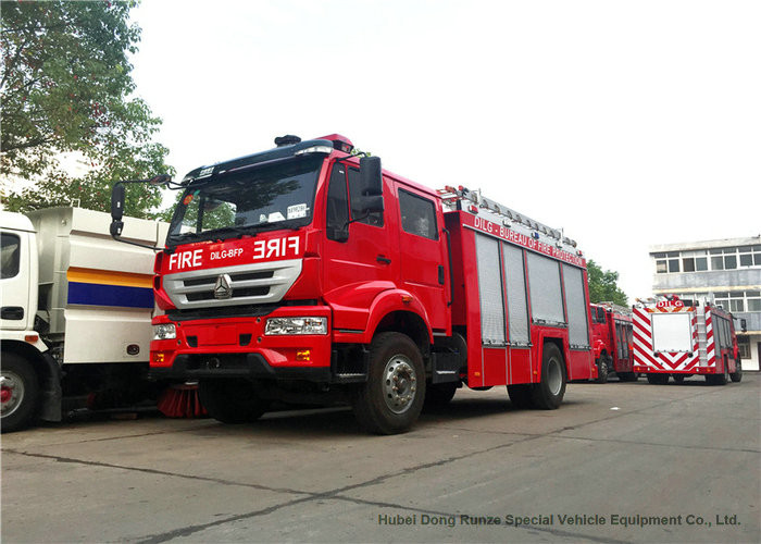 Security Fire Fighting Truck With 5900 LWater tank and 2000 Liters Foam Tank