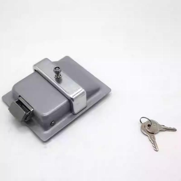 Panel Lock for Sweeper-Washer Doors – White, 2 Keys, Suitable for Sanitation Vehicles