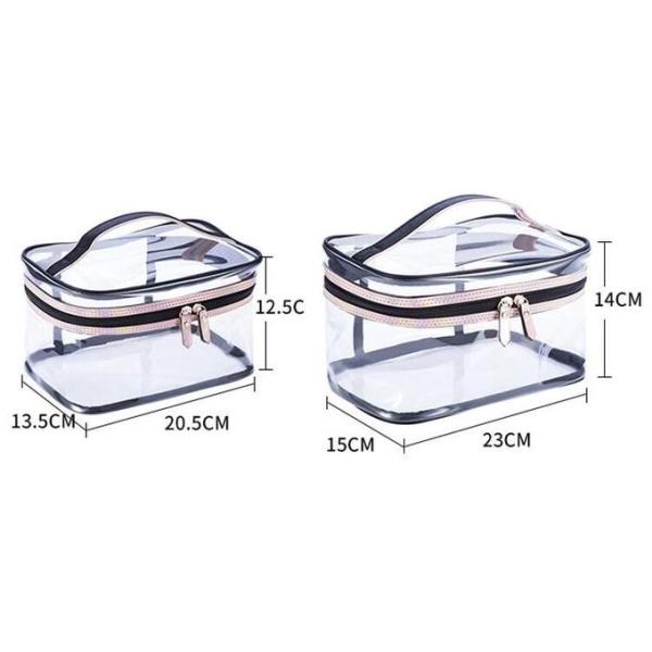 PVC Mini Plastic Cosmetic Bags , Cosmetic Tote Bags Printed Promotional