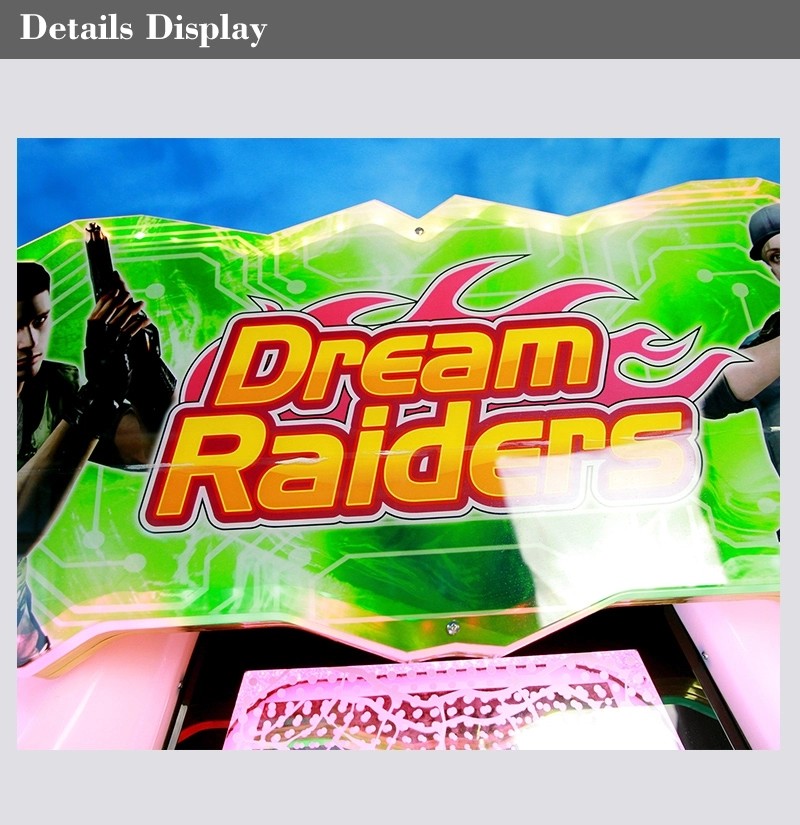 Arcade Dream Raiders Shooting Gun Game Machine Coin Operated Attractive