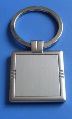 OEM / ODM welcomed square iron 3.0mm Promotional Metal Keyrings