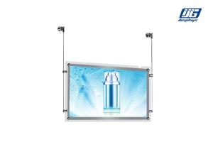 China Double Sided Acrylic Crystal Light Box Display 5W Ultra Thin Frame Hanging Type wholesale