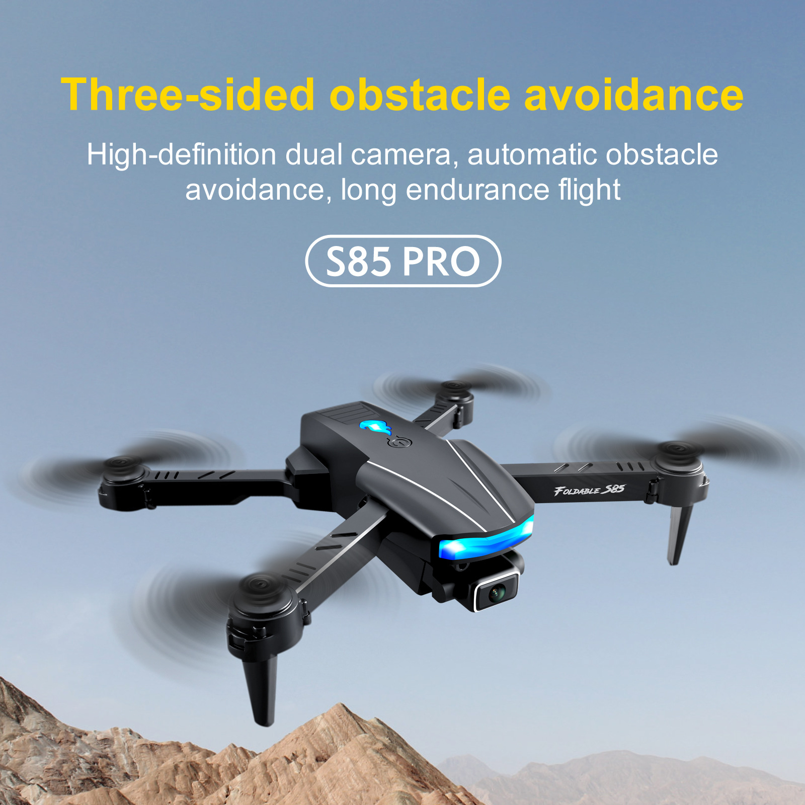 GPS Drone S85 HD4K Dual-camera Anti-collision Obstacle Avoidance 4-axis Folding Remote Control Aircraft