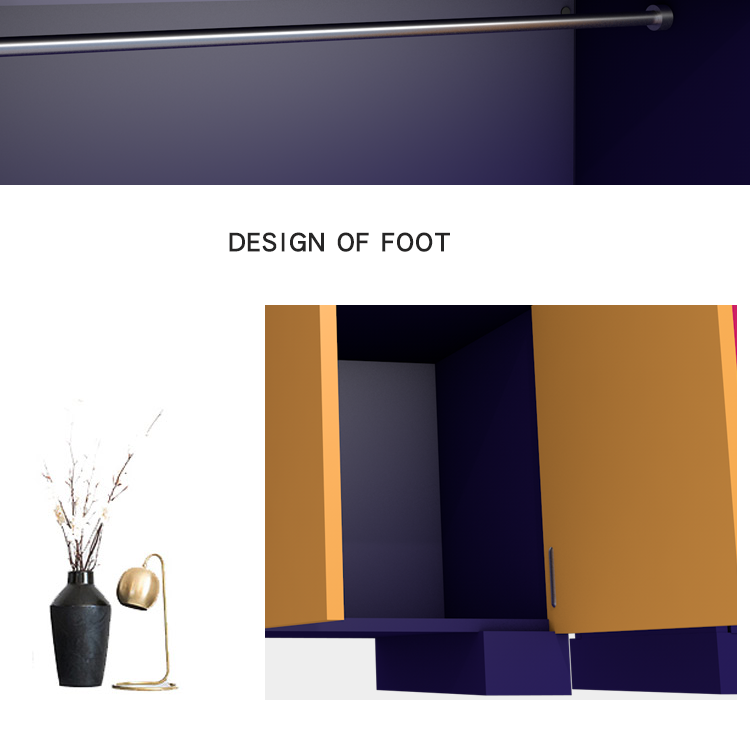 ISO14001 ODM Bedroom Wardrobe Furniture , Home Storage Cabinet With Doors