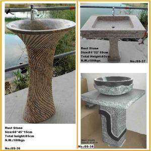 China Natural Stone Pedestal Sink Basin for Outdoor wholesale