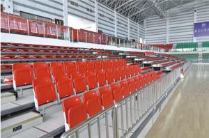 China Coloured HDPE Chair Powder Coated Retractable Bleacher Seating wholesale